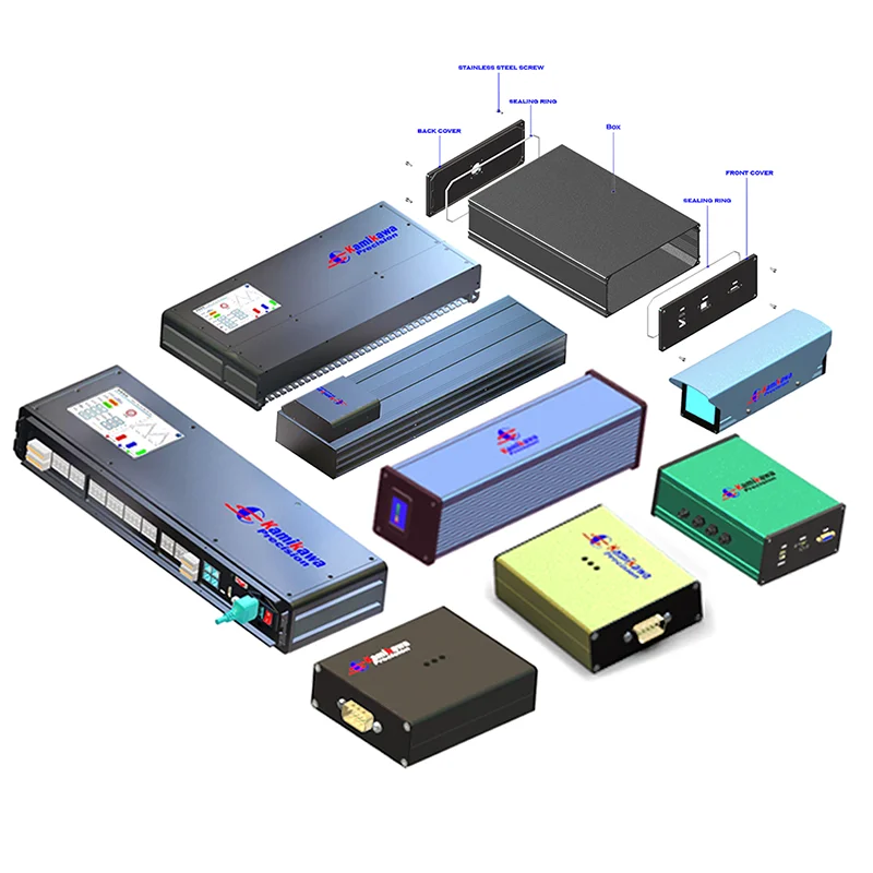 Customized metal aluminum extruded Junction Box power bank case various electronic instrument icnc machining service