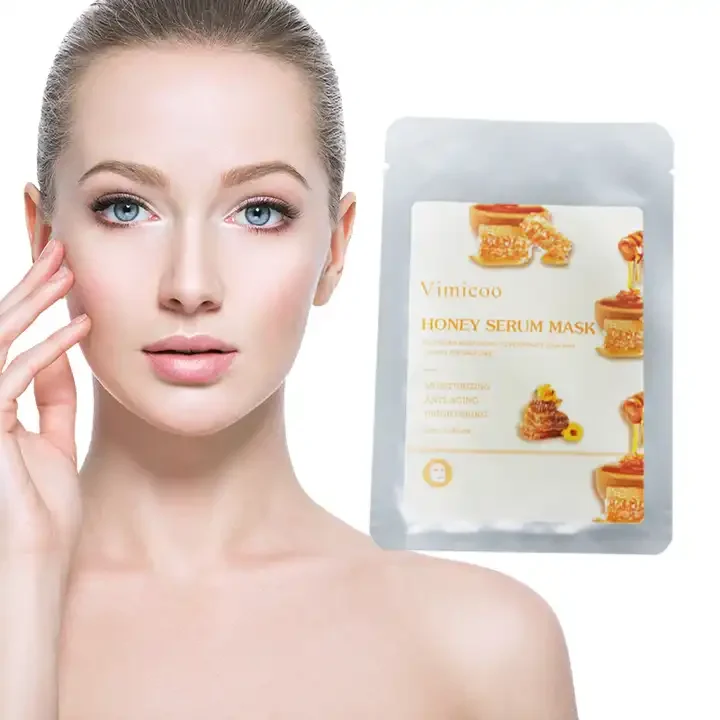 OEM Wholesale Korean Beauty Honey Face Mask Lightening Skin Care Peel Off Sheet Mask Anti-aging Facial Sheet Honey Serum Mask