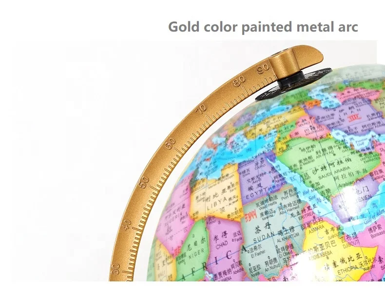 Educational World Map Globe Geography Teaching Aids 20 25 32 cm Diameter Illuminated Globe with LED Lighting