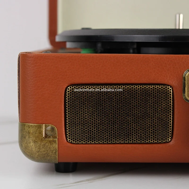 33 45 78 RPM Adjustable Speed Blue tooth Suitcase Gramophone Turntable Record Player vinyl