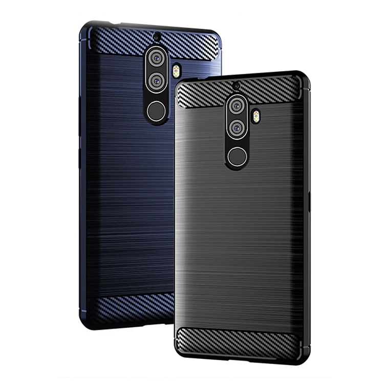 Carbon Fiber Armor TPU Shockproof Hybrid Cover For Lenovo K8 Note Lite Phone Case