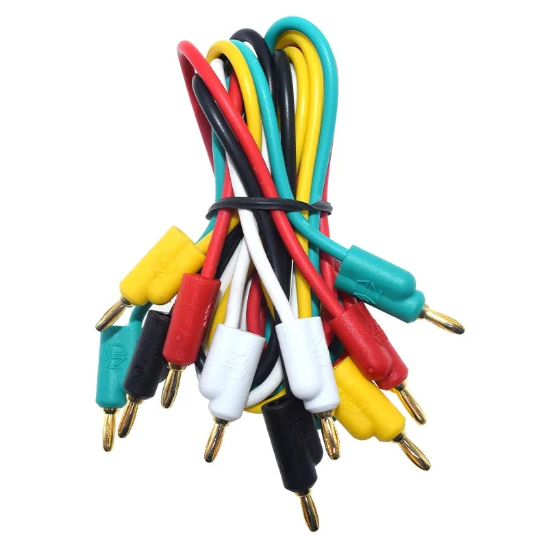 Высококачественные мини золотые 2 мм Тестовые провода вилки типа «банан» Штекерный Штабелируемый Соединительный шнур провод