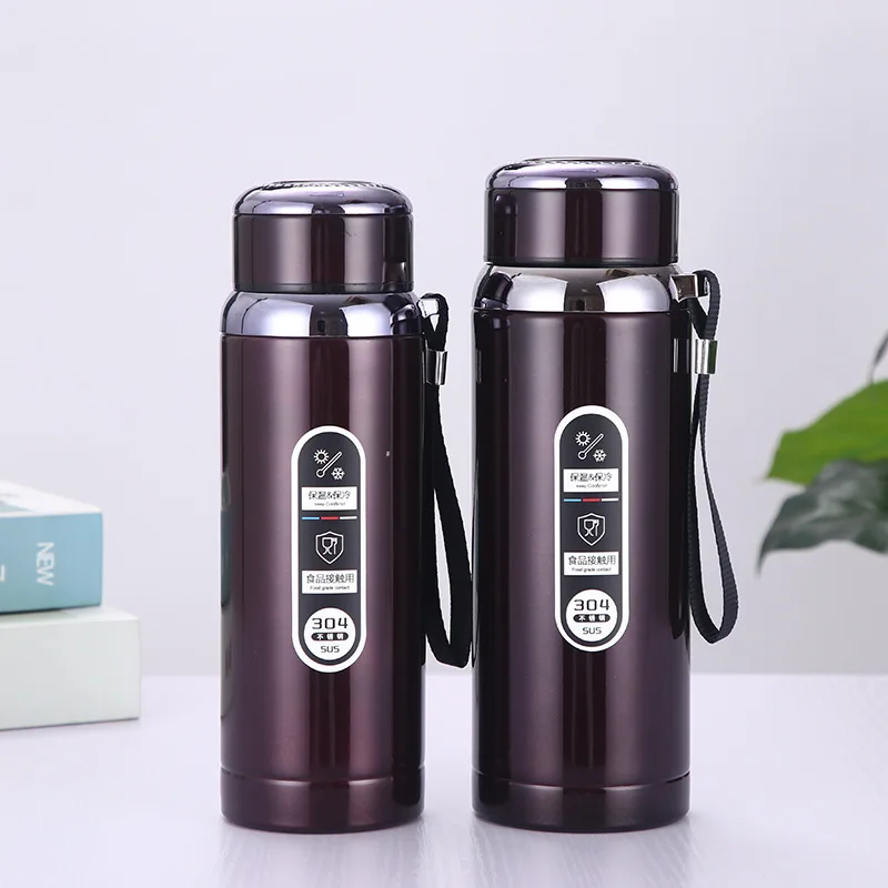 New design large capacity glass portable travel home office Thermos Portable Vacuum Flask Tea Mug Travel Cup
