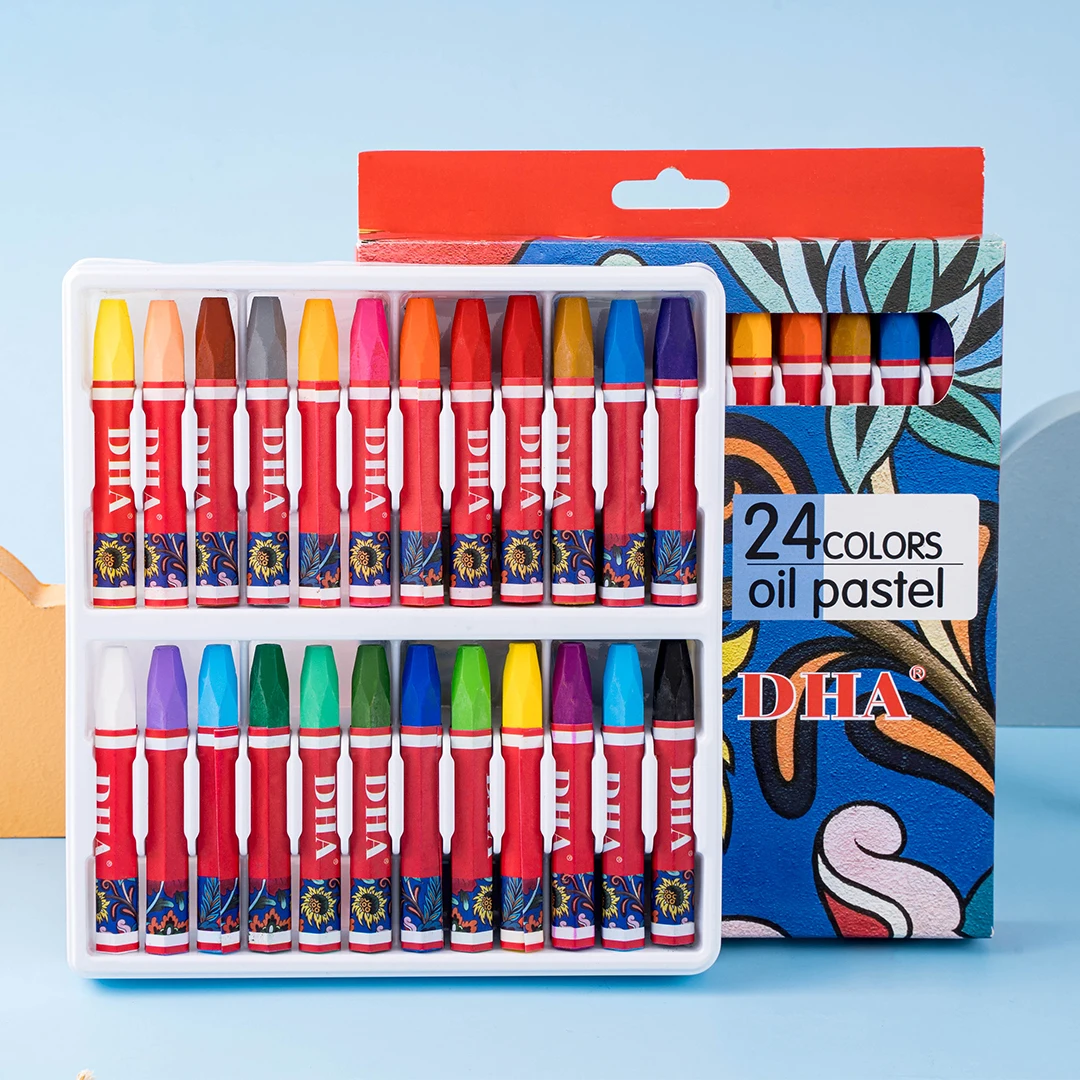 School Stationery Supplies 12 Pcs Art Soft Pastel Wax Crayon Oil Pastel Set Art Set For Coloring