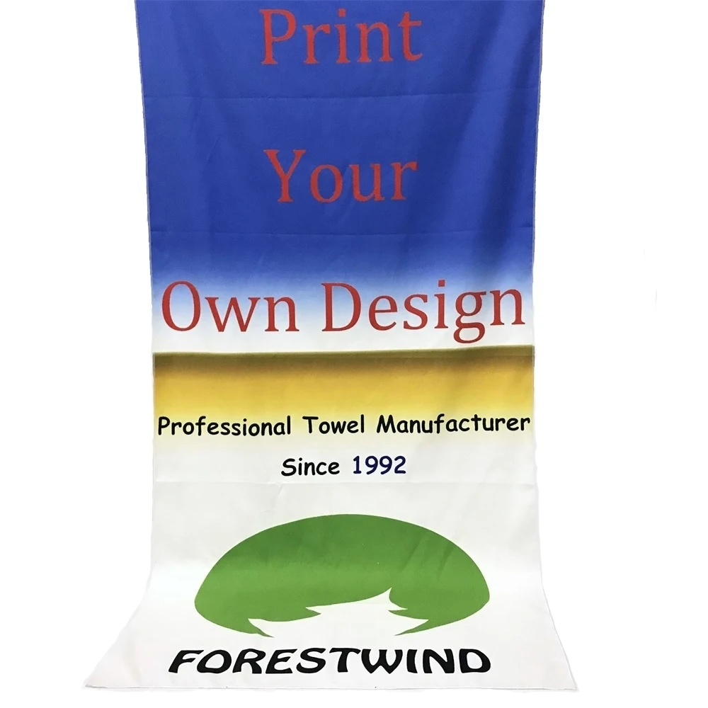 Factory Price Promotional Quick Dry Microfibre Logo Beach Towel Custom Printed