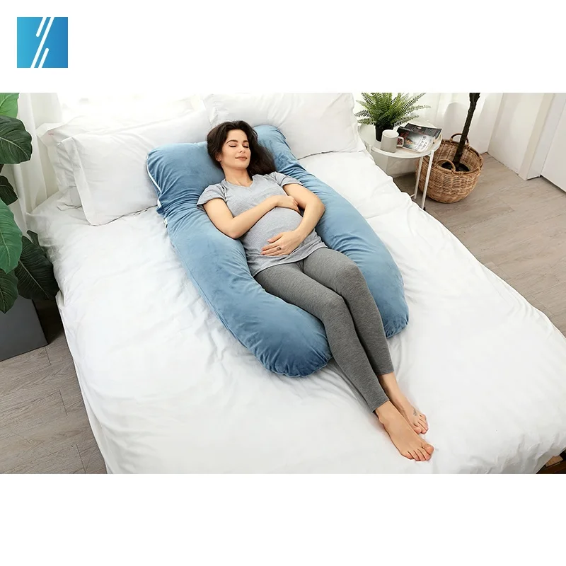 Warehouse Best  Down Belly U Shape  Pregnancy Pillow For Side Sleepers