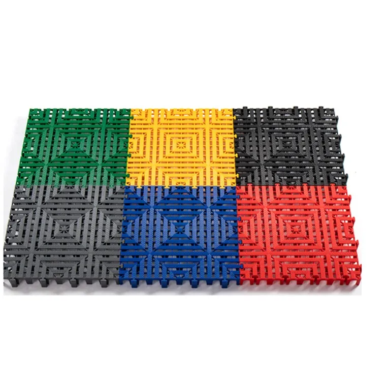 Car wash room plastic splicing grille 4S shop anti-skid drainage floor grid plate washing workshop drain separator tileplate