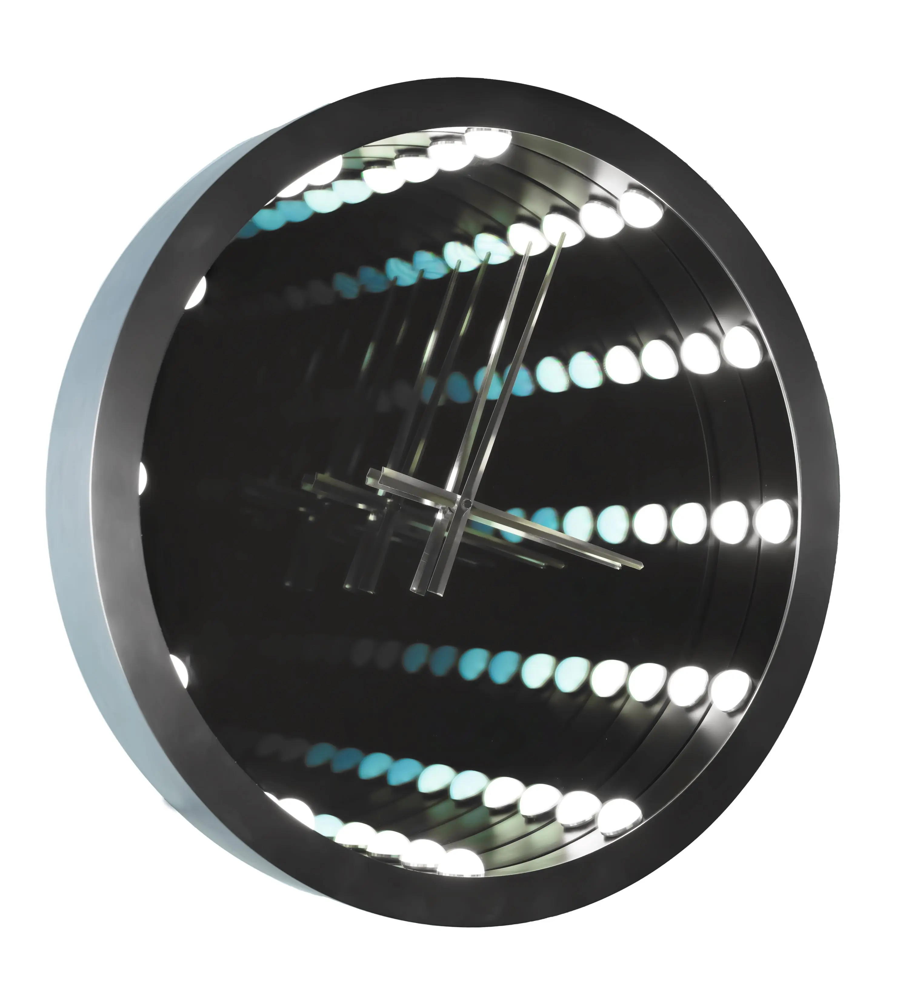 unique design clock 3d infinity led neon creative magic smart 3d led lighted infinity mirror used  for hotel wall decoration