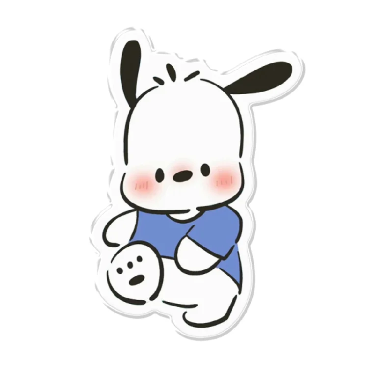 Ins cute girl badge cartoon acrylic anime Pacha dog brooch wholesale handbag pendant jewelry pin