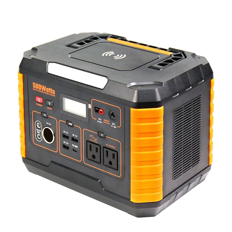 High Capacity Solar Generator 140400mAh 519Wh Lithium Battery 12V 110V Portable Power Generator for Hurricane Disaster