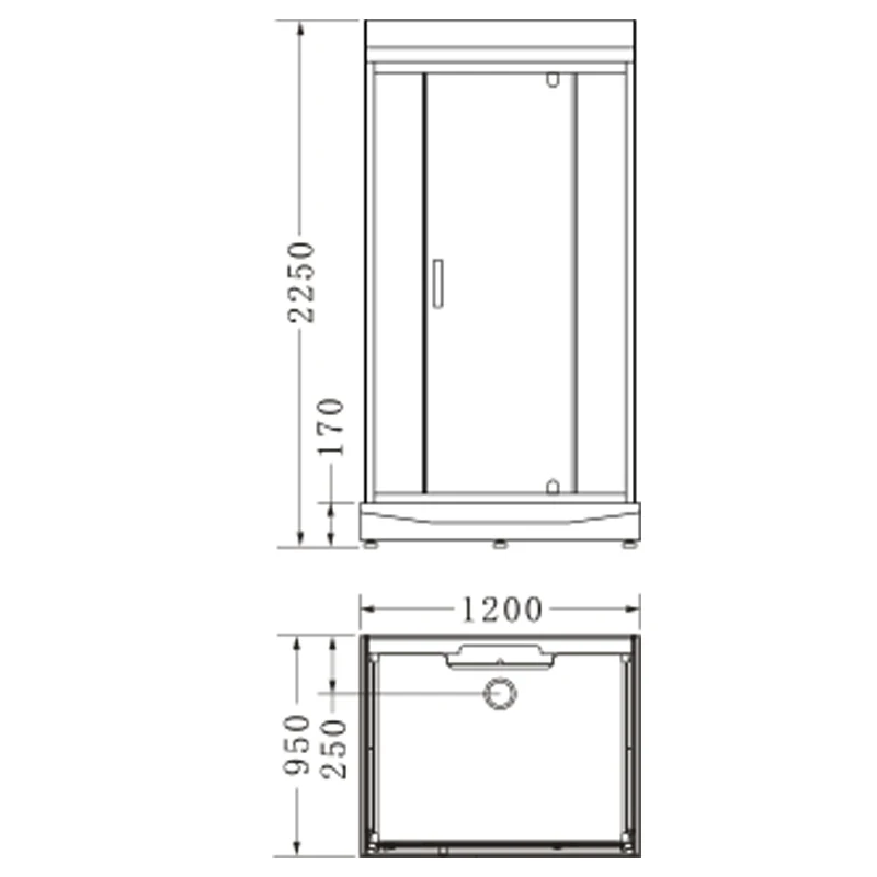 NTH   Home shower cabin  acrylic double steam shower
