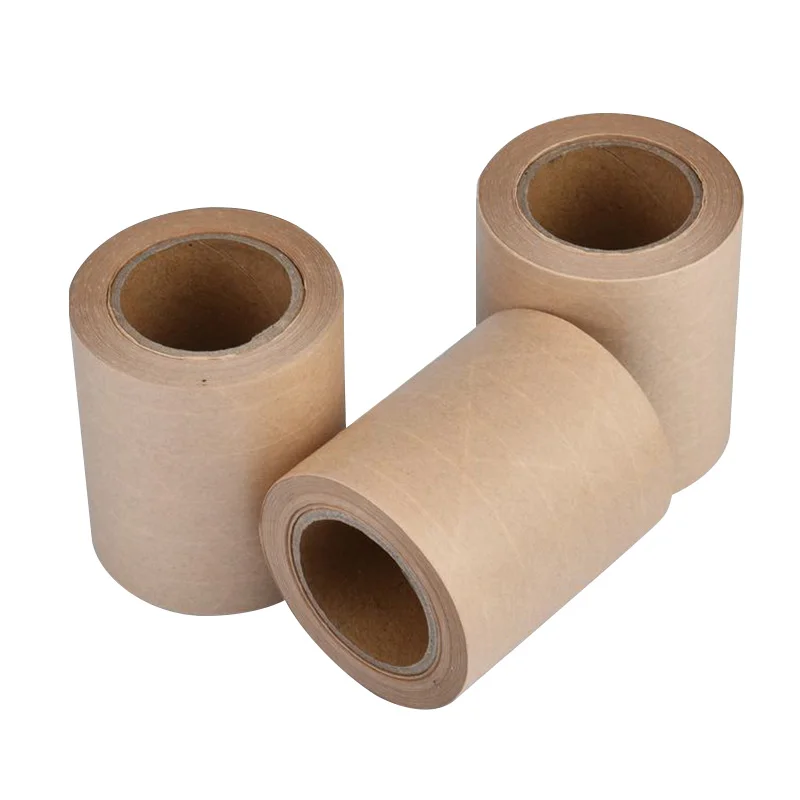 Water Activated Paper Tape High viscosity Biodegradable fiber reinforced kraft paper tape