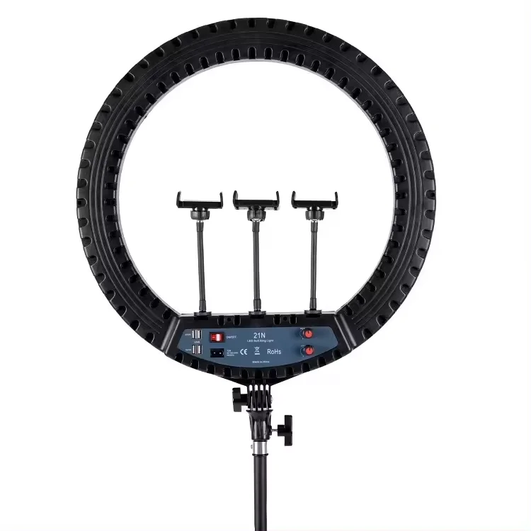 2024 Best Selling Cell Phone Holder 21Inch LED Ring Light With Tripod Stand For Live Stream/Makeup/YouTube Video
