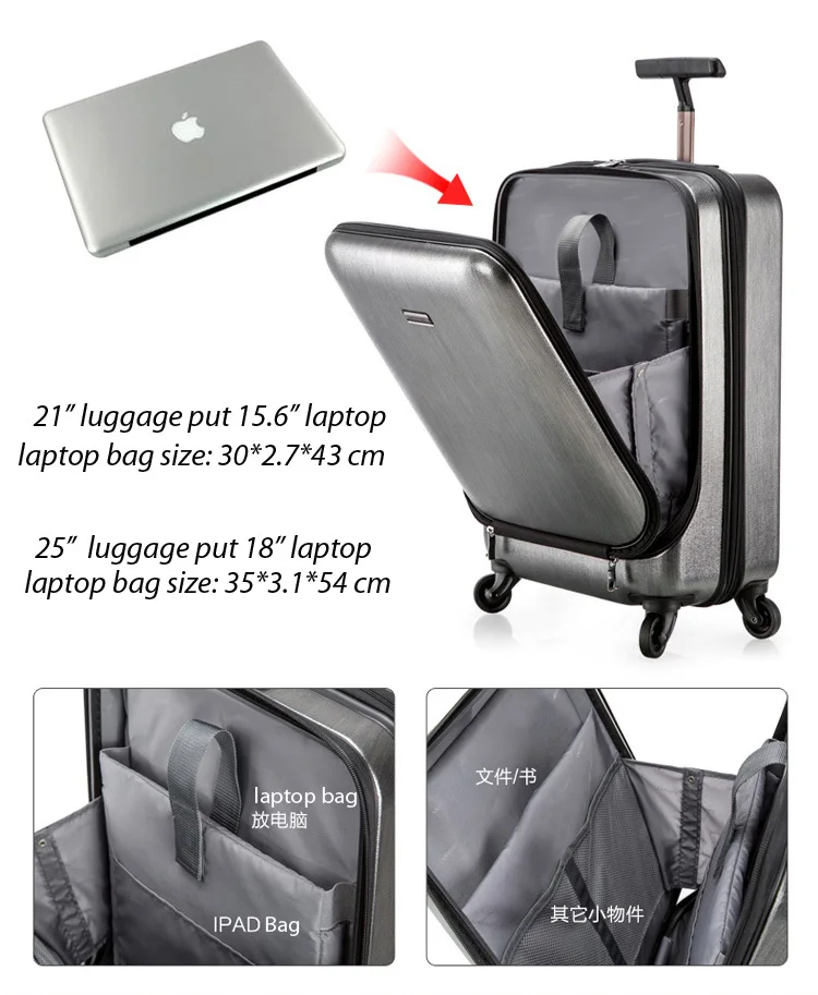 Top grade 100% makrolon PC single handle trolley luggage GSP Indonesia factory
