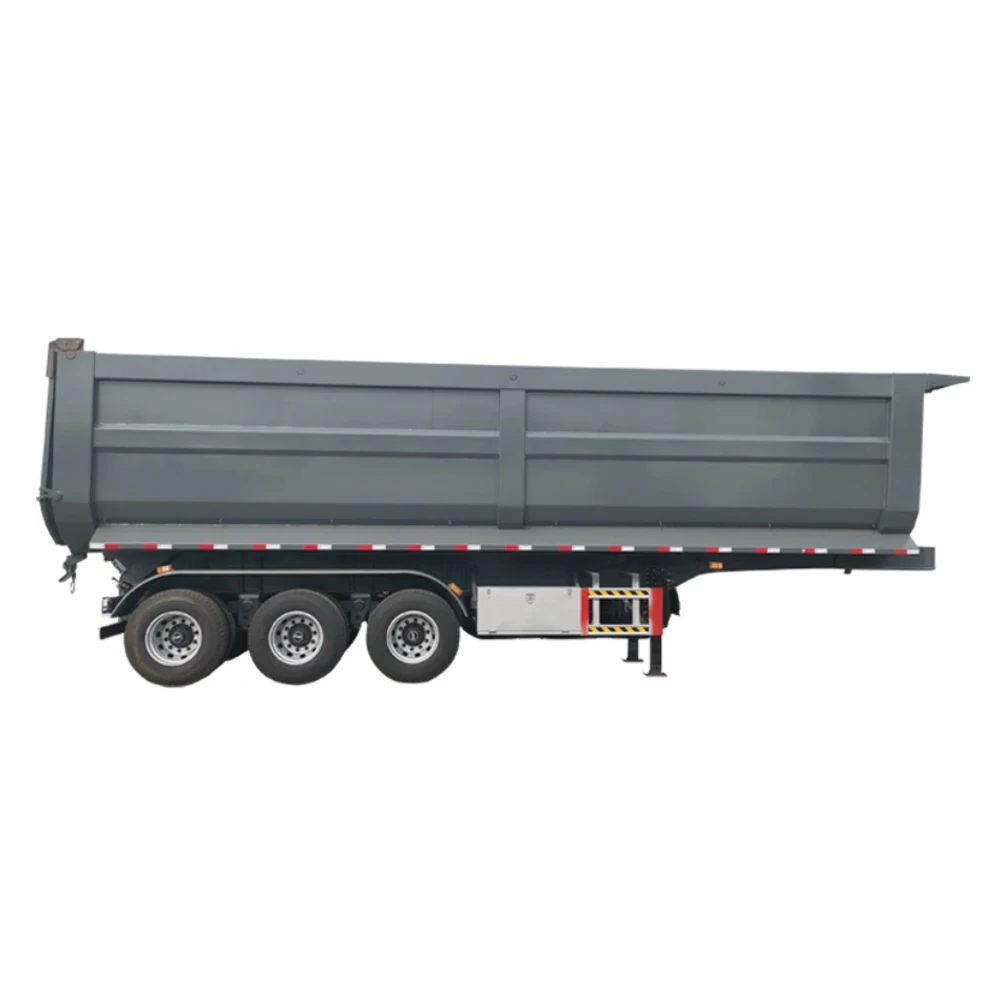 3 Axle U-Shape 40-60ton Aggregate Hydraulic Cylinder End Dumper Rear Dump Tipper Semi Truck Trailer