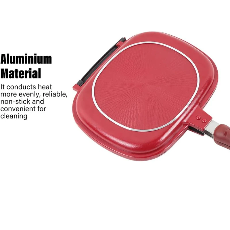 Multi-functional Double Side Frying Pan Kitchen Cookware Non-stick Cast Aluminum Grill Pan