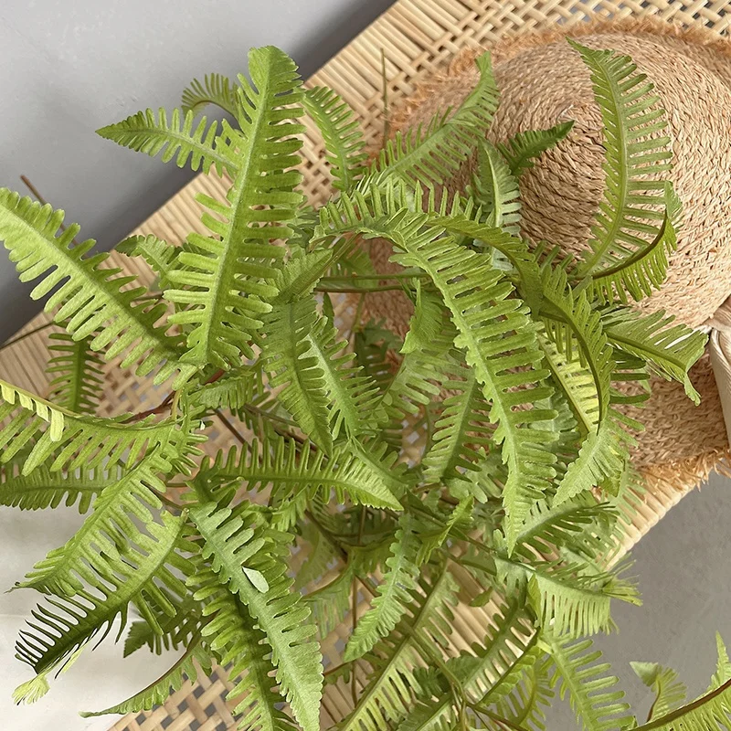 Artificial Long Fern Leaves Plants Lifelike Decorative Grass Plant for Home Wedding Centerpiece Decor