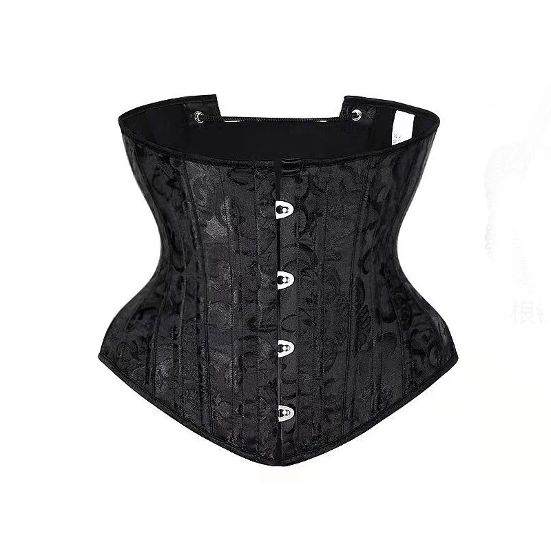 European And Court Abdominal 24 Steel Waist Plastic Belt Corset Sexy Bustier Jacquard Corset