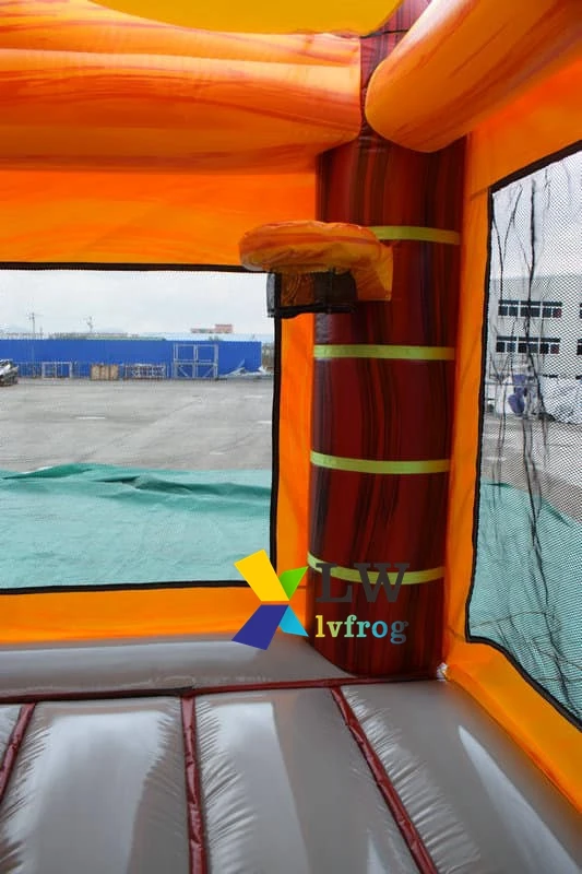 Factory price wholesale moon jumping inflatable bounce house/bouncy castle with water slide