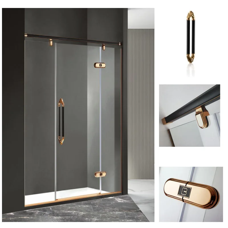 10mm thick building 304 ss frame unbreakable toughened tempered polished glass panel shower cubicle