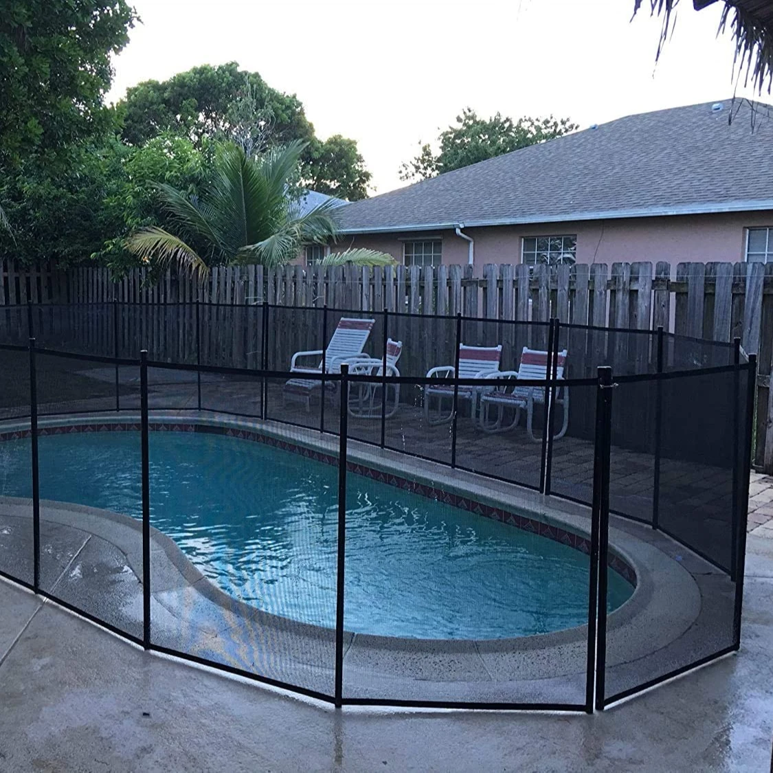 outdoor pool fence metal safety fence