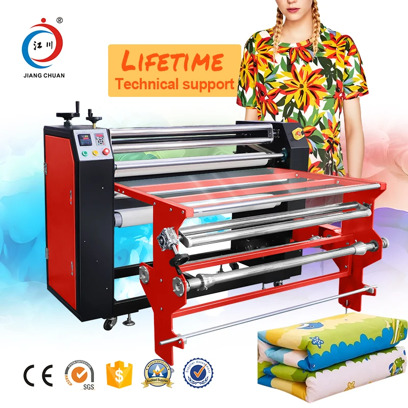 The cheapest price industry sublimation fabric printing oil roller heat press transfer machine