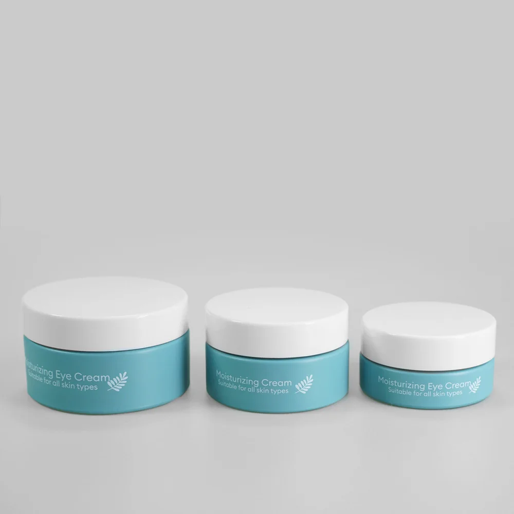 Whole sale empty custom red recyclable skincare opal white glass cream jar