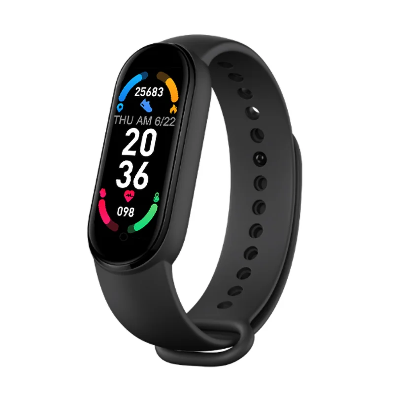 New Arrival M4 M5 M6 Android IOS Smart Bracelet Band IP65 Waterproof Heart Rate Smart Wristband Watch M6 Fitness Smartband