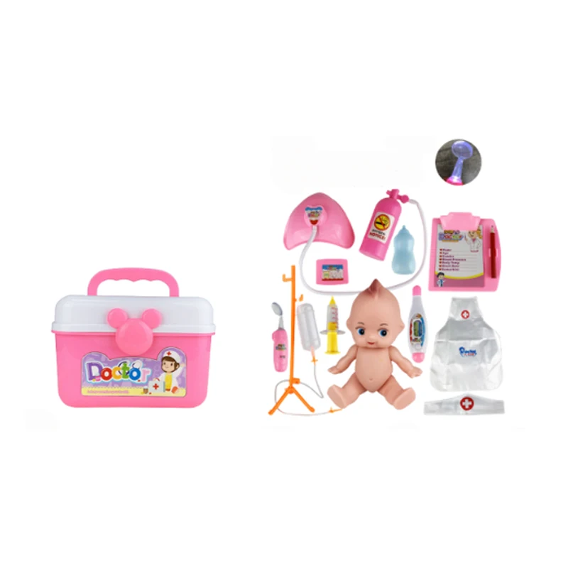 Hot Selling Wholesale Plastic Children Suitcase Medical Kit Pretend Play Educational Kids Play House Doctor Toy Set