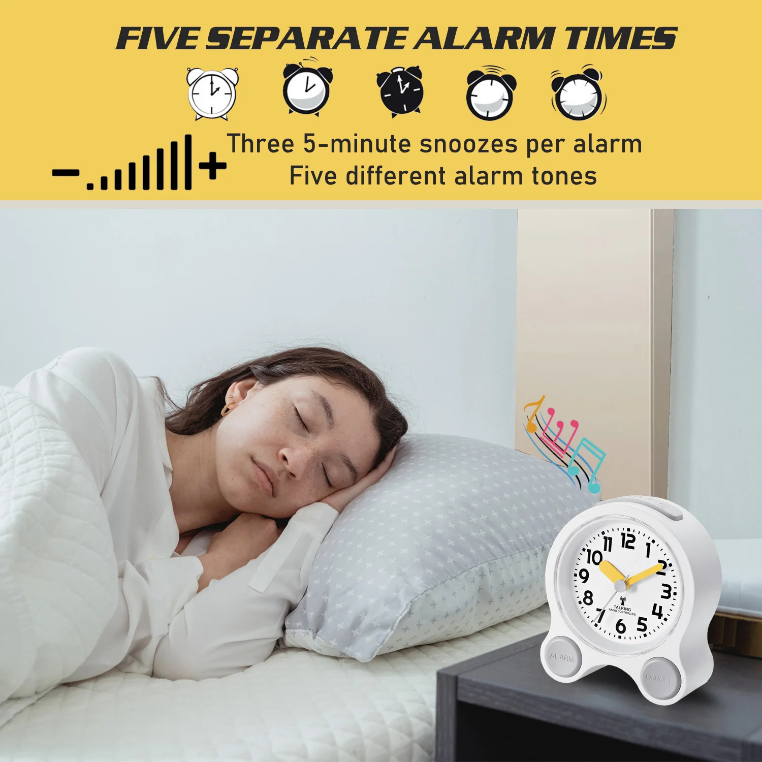 Radio-conrtolled Clock Atomic Talking Clock For US UK DE etc. Male and female voices interchangeable