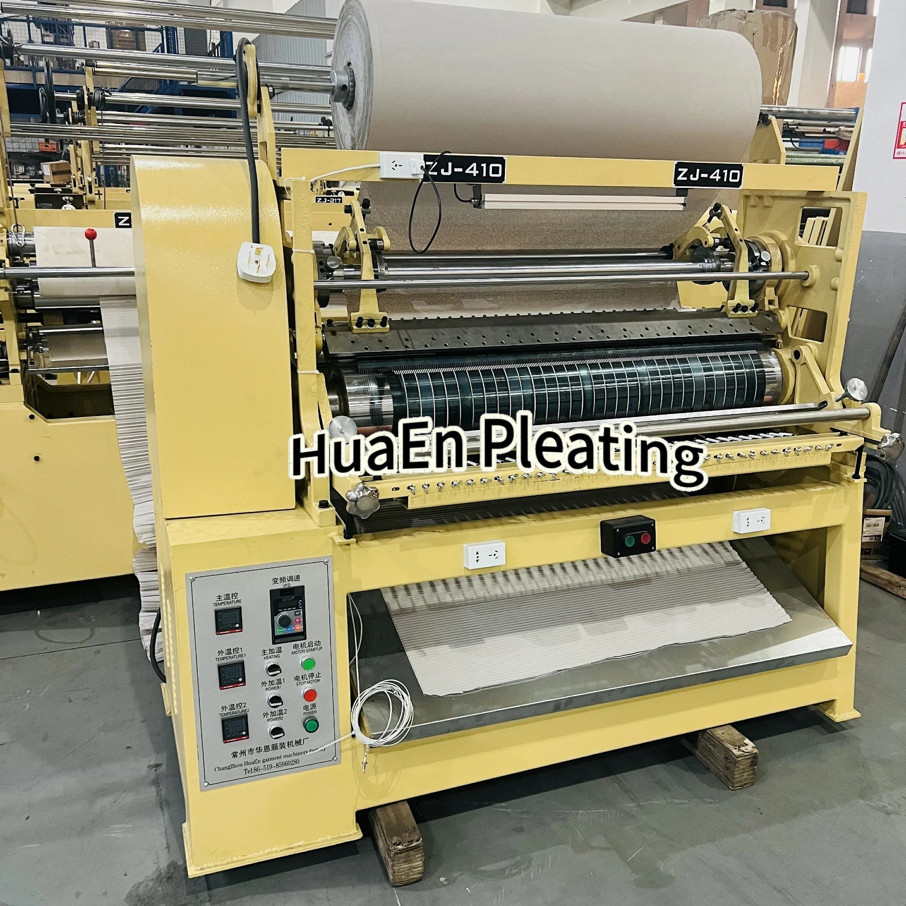 Changzhou HuaEn garment machinery factory ZJ-416 fabric textile toothpick crystal 2mm fabric pleater machine