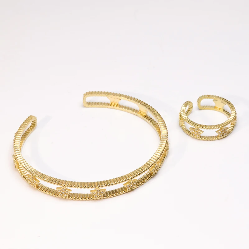 GSY Manufacturer 2022 Custom Made Fashion Brass Copper Jewelry Cuff Bangle Bracelet For Women