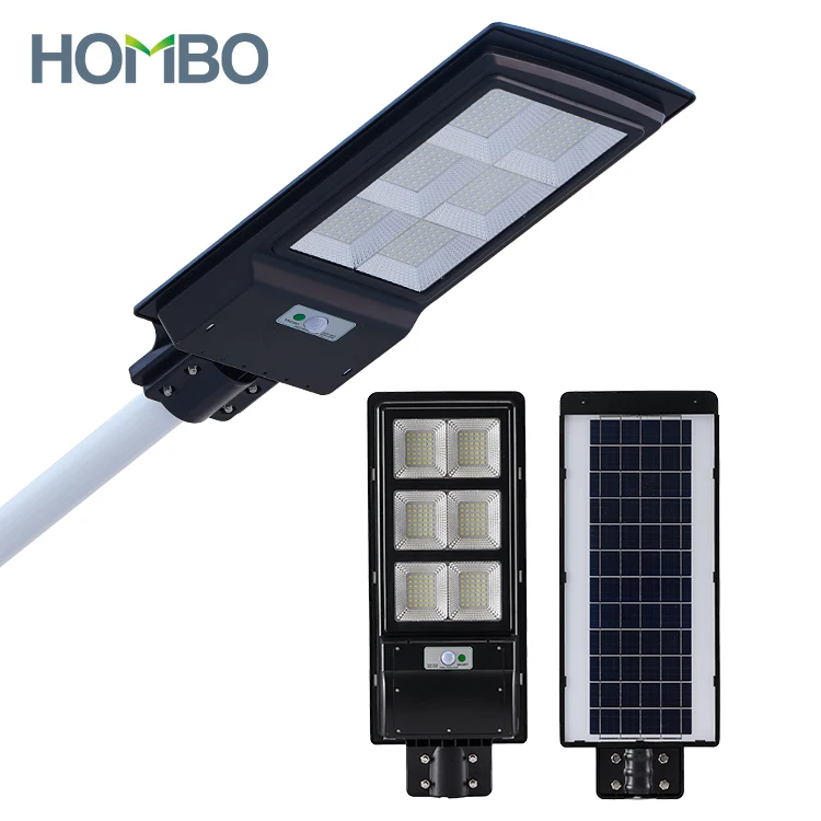 Профессиональный поставщик HOMBO перезаряжаемый интегрированный ABS наружный 120 200 300 Вт светодиодный солнечный уличный