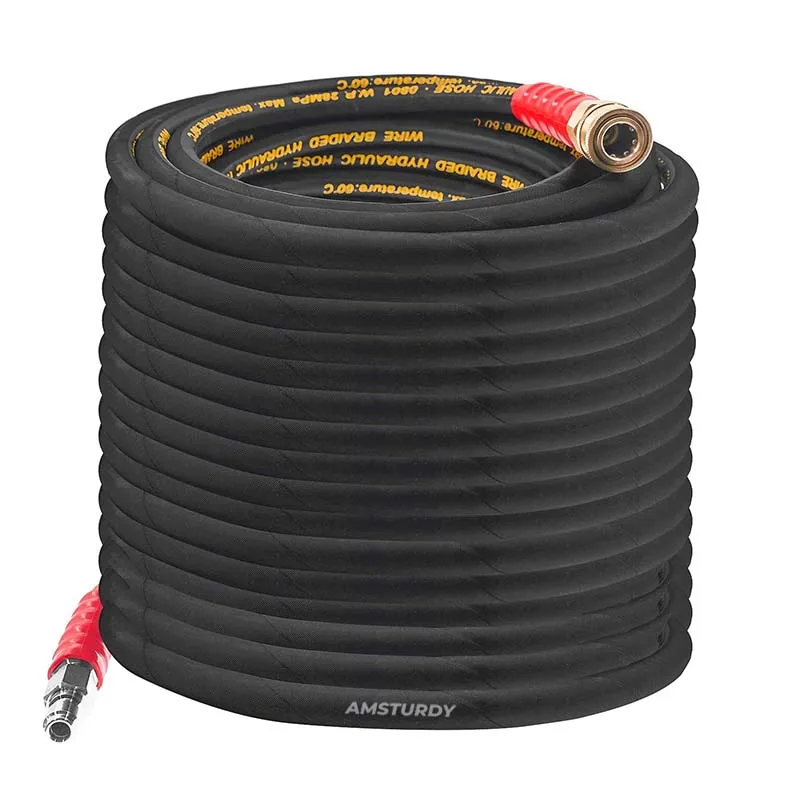 AMSTURDY PH08-15 non-mark high pressure washer hose extension flexible pipe power water car wash high pressure hoses