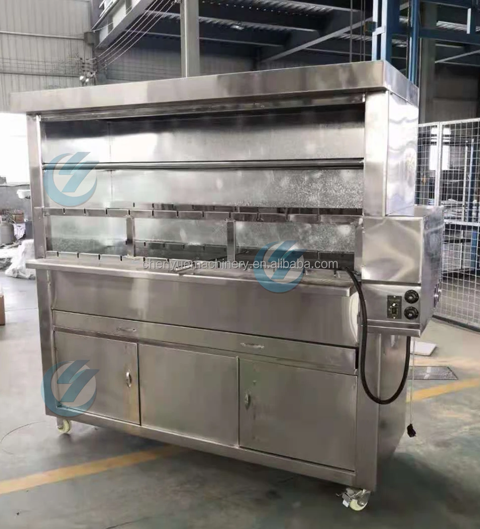 Mobile rotating barbecue bbq grill  griddle gas and electric chicken grill