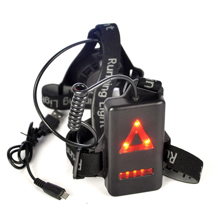 New 8 Red and 1 White Light Hunting Safety USB Charging Jogging Led Chest Strap Running Lights for Runners