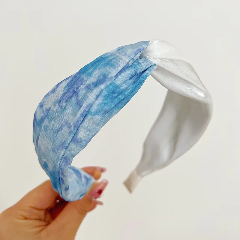 Trendy Summer Hairband Korea Vintage Custom Fancy Floral Print Bows Headbands Hair Band Accessories