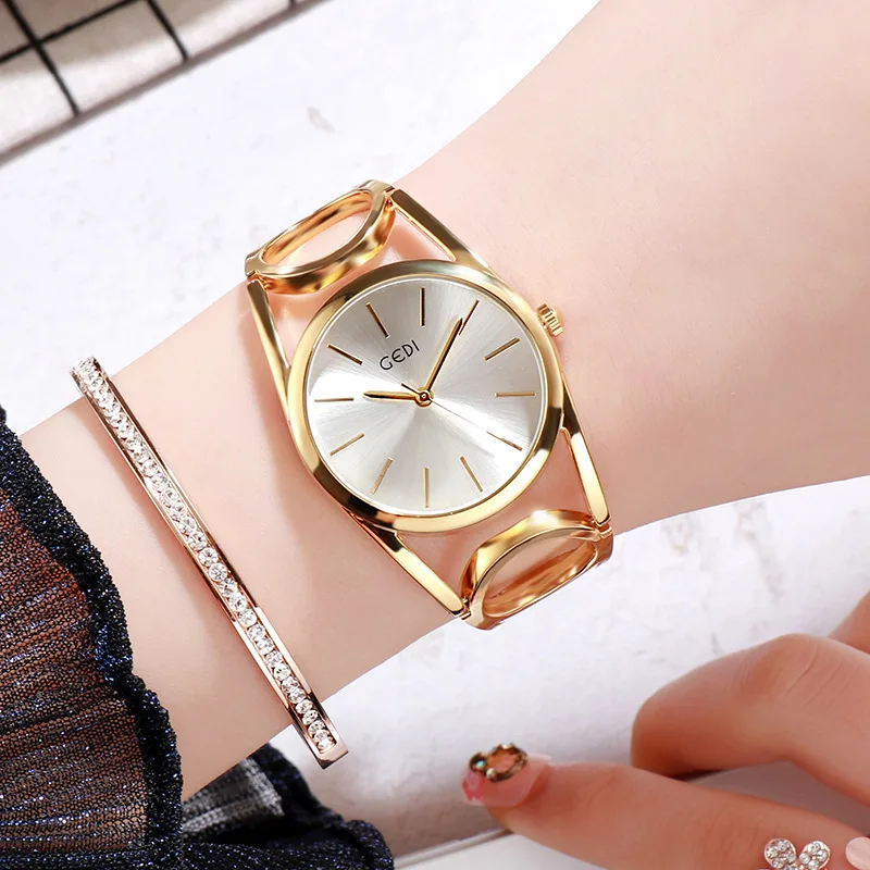 Special Design Women Watches Women Rose Gold Quartz Watch Ladies Rhinestone Stainless Steel Watch Woman Clock