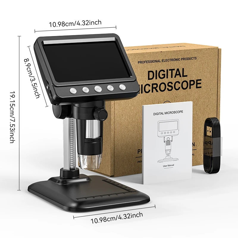 Buy Online Hd Digital Microscope Camera Darkfield Biological Dark Field Microscope Cellphone Repair Electronic With Lcd Screen