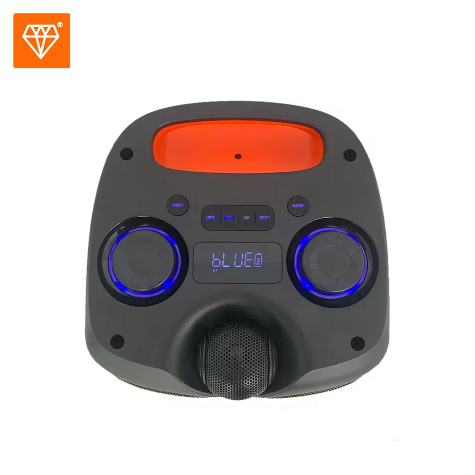 Diamond 6.5 inch Portable Speakers 80W Peak Wireless Outdoor Speaker  Deep Bass Loud Party Speakers