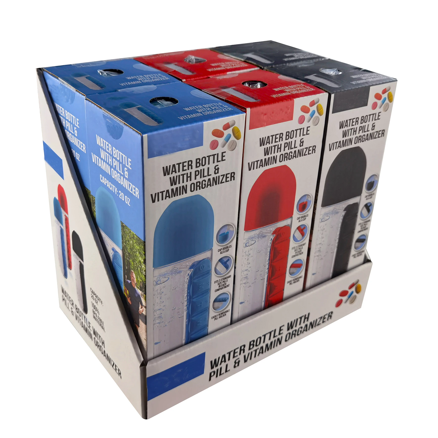 
Vitamins Organizer Water Bottle 