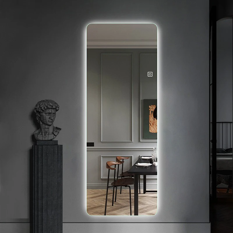 Светодиодное полноразмерное зеркало, умные зеркала для ванной комнаты, настенное светодиодное зеркало для гардеробной с подсветкой