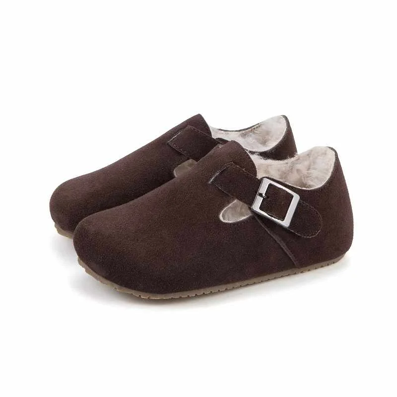 Зимняя теплая Детская меховая обувь, новая нескользящая Мягкая подошва, мужская и женская утолщенная детская обувь