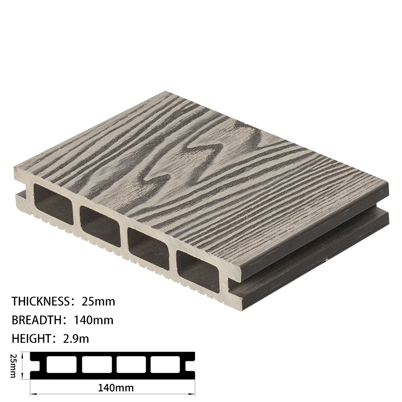 Corrosion-Proof Easy Installation Hotel Gazebo Floor Decor Patio Decking Outdoor Wooden Plastic WPC Decks Board