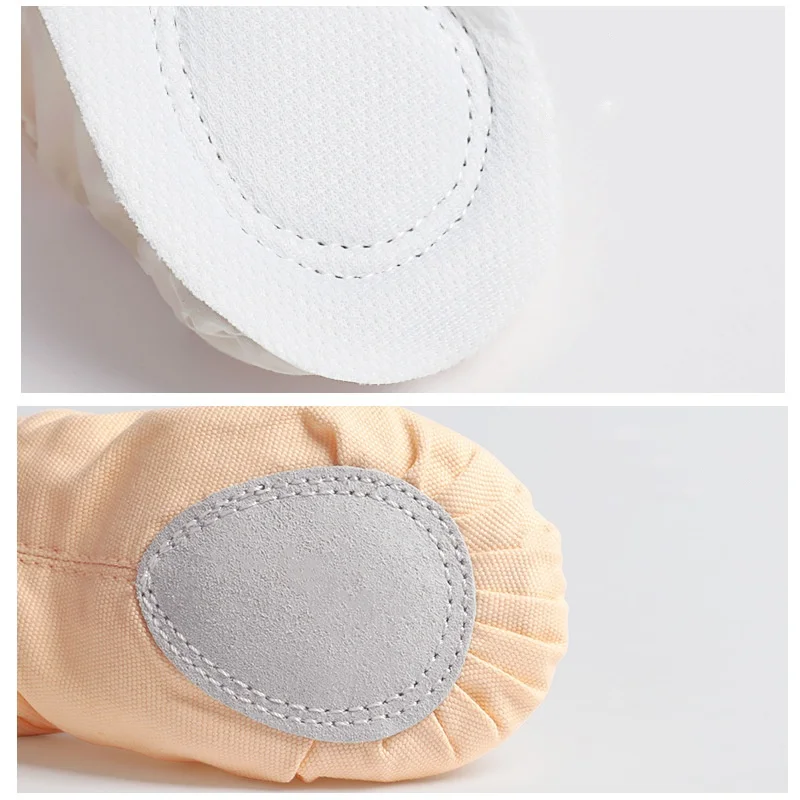 Cheapest Fleshpink Stretch ballet dance shoes split sole ballerina Slippers Gymnastic flat dancing shoes for girls