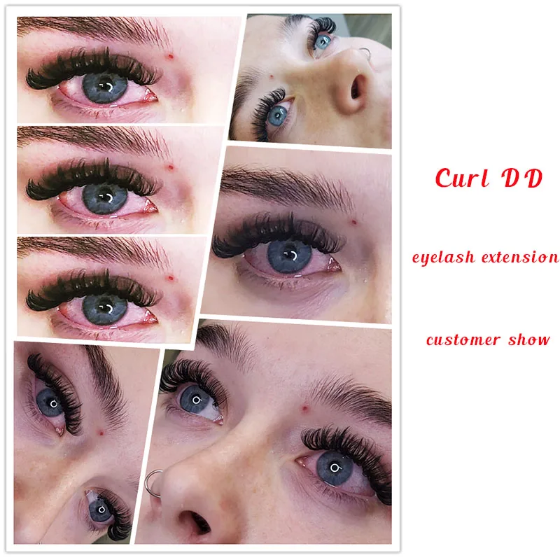 
Wholesale Private Label C CC D DD L LC LD M O Curl Matte Black Classic Silk Eyelashes Individual Volume eyelash extension 
