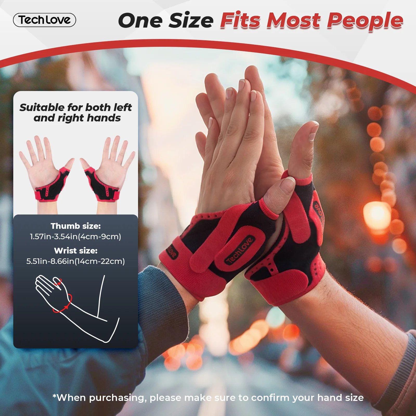 Tech Love Wholesale Compression Wrist Strap Brace Sports Activities Support Work Fitness Carpal Tunnel Arthritis Pain Relief