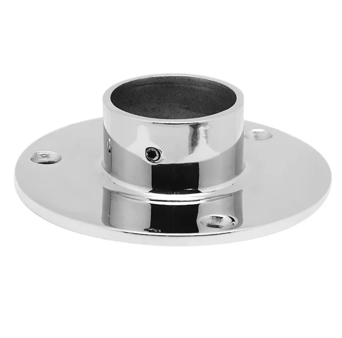 Balcony Fence Railing Stainless steel round base plate for railing post for Panel Pool Fence Staircase Spigot Floor deck Support