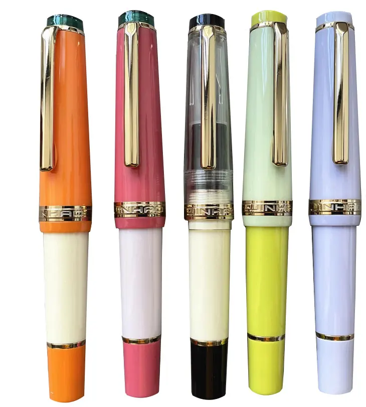 Jinhao 82 short mini portable pocket travel acrylic calligraphy ink   iridium nib gold fountain  pen
