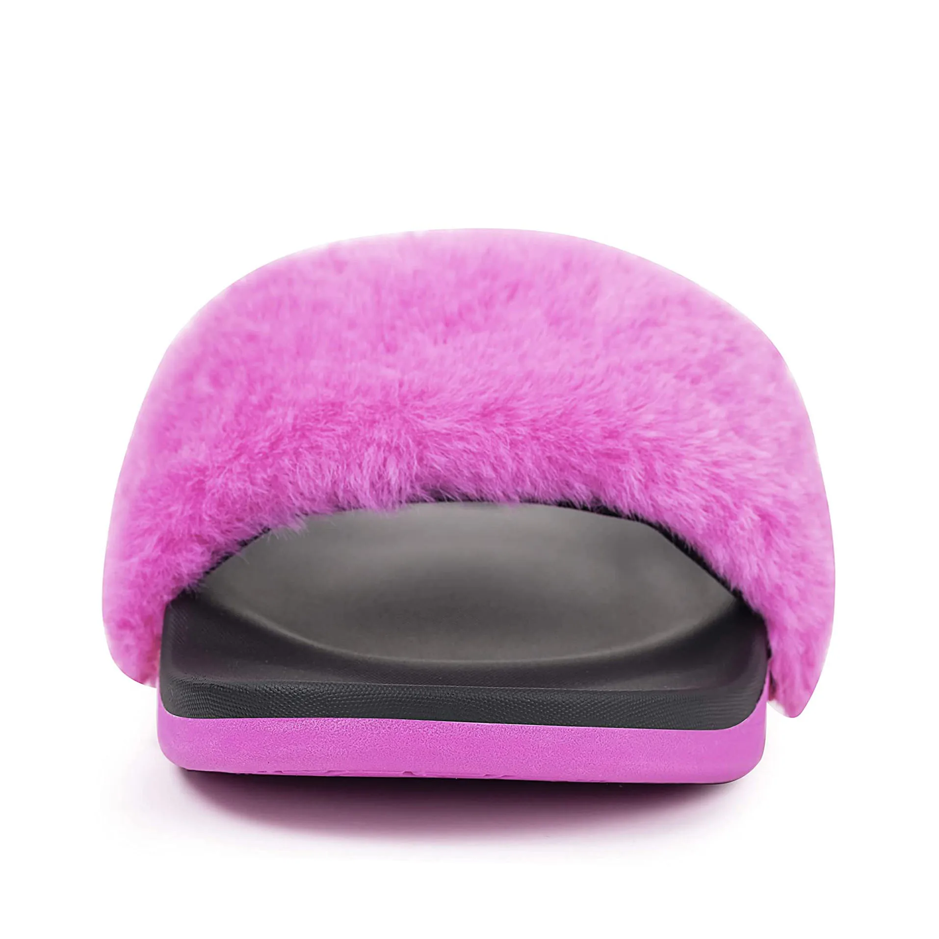 Wholesale Summer Furry Sandals Fluffy Real Fox Hair Fashion Fur Slippers Raccoon Fur Slides For Women